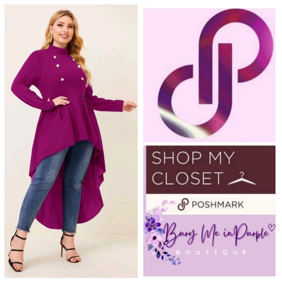 MOCK NECK PEPLUM TUNIC - Picture 1 of 8